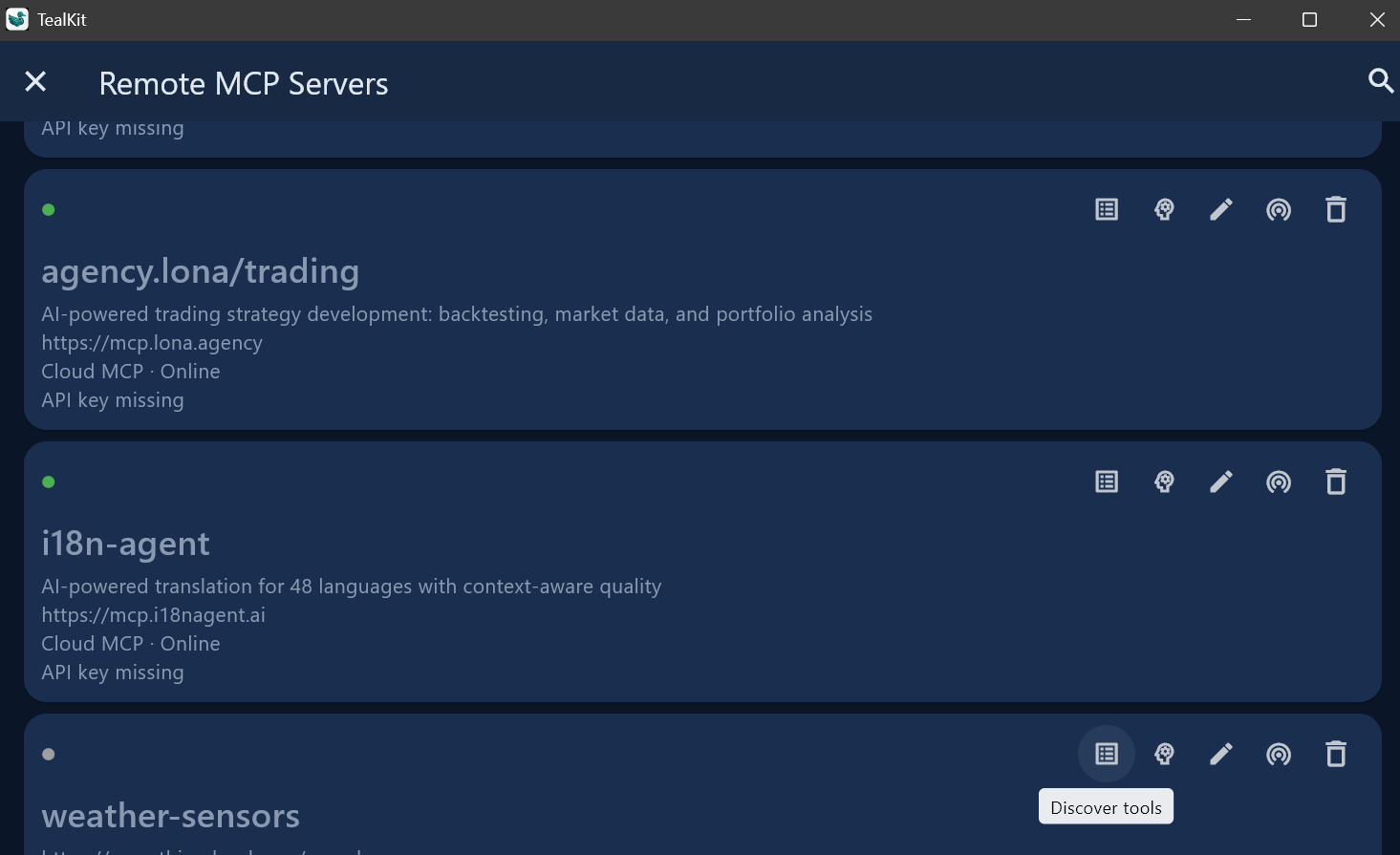 Remote MCP Servers list
