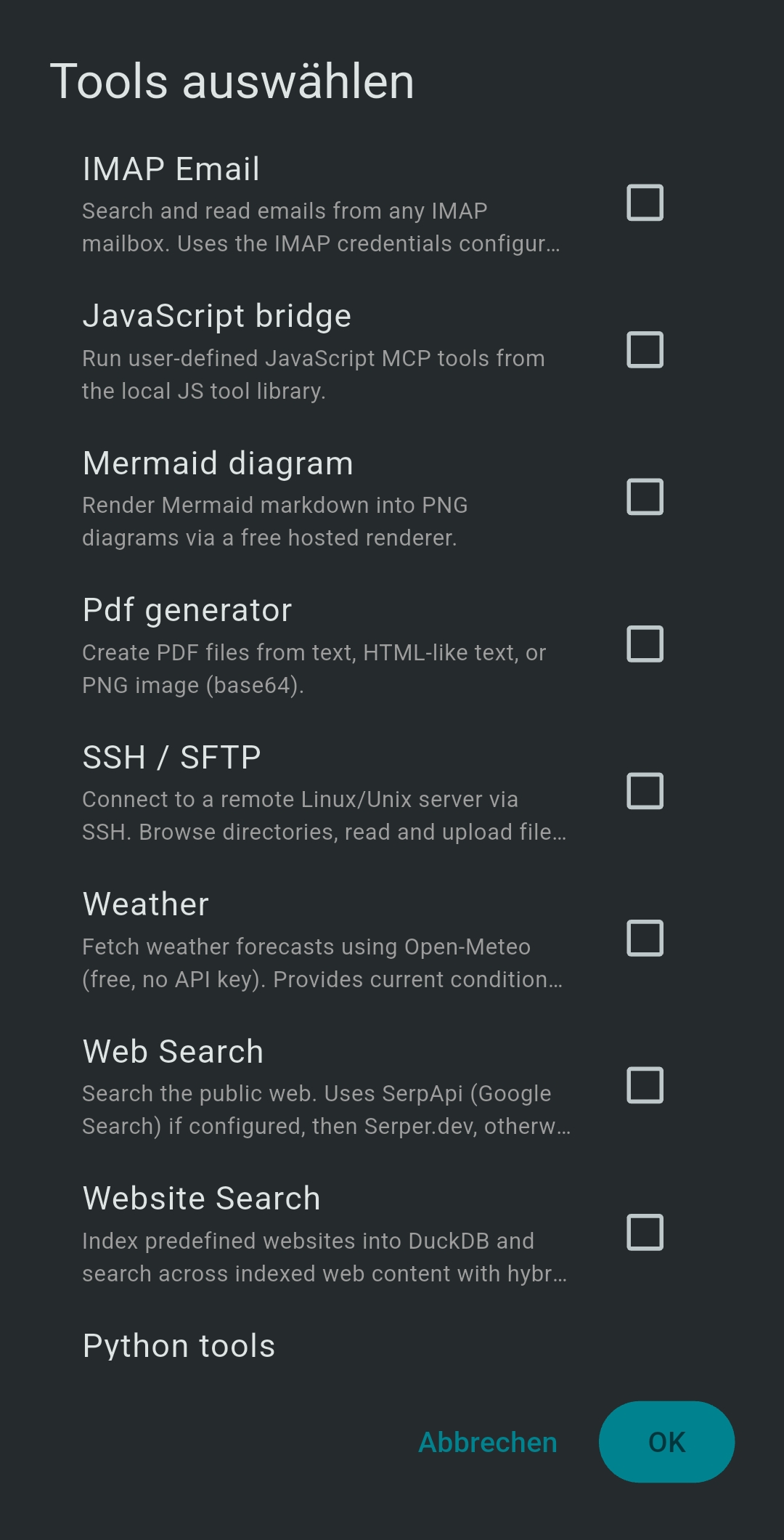 Tool selector p2
