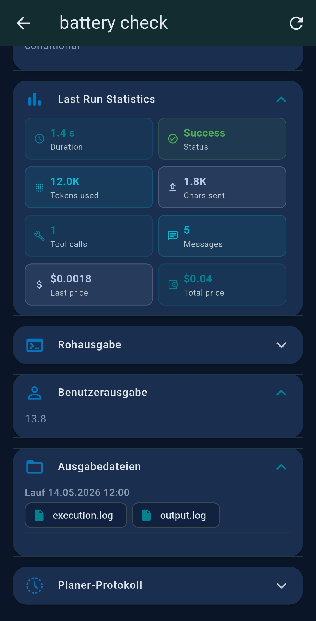 Agent actions