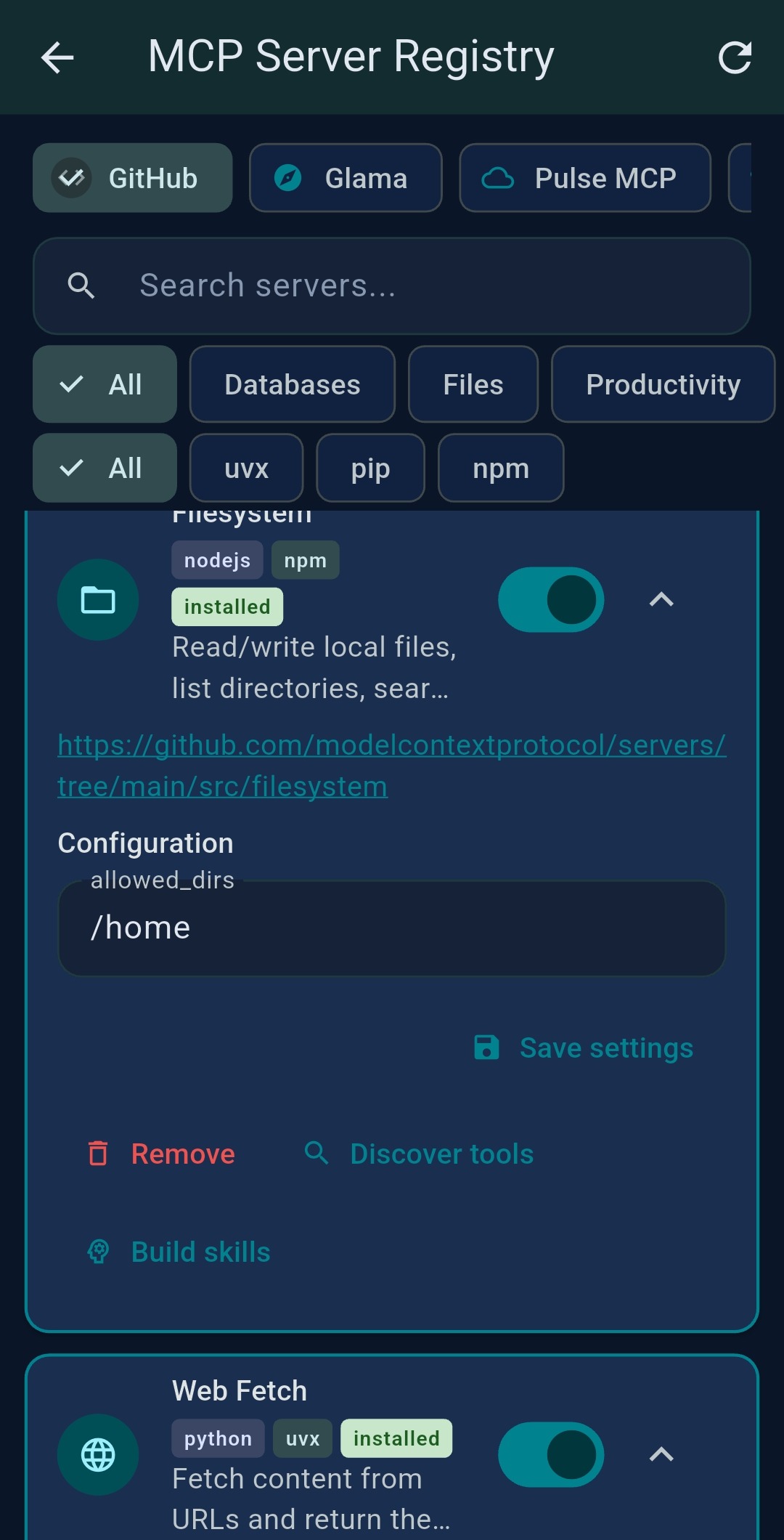 Registry expanded