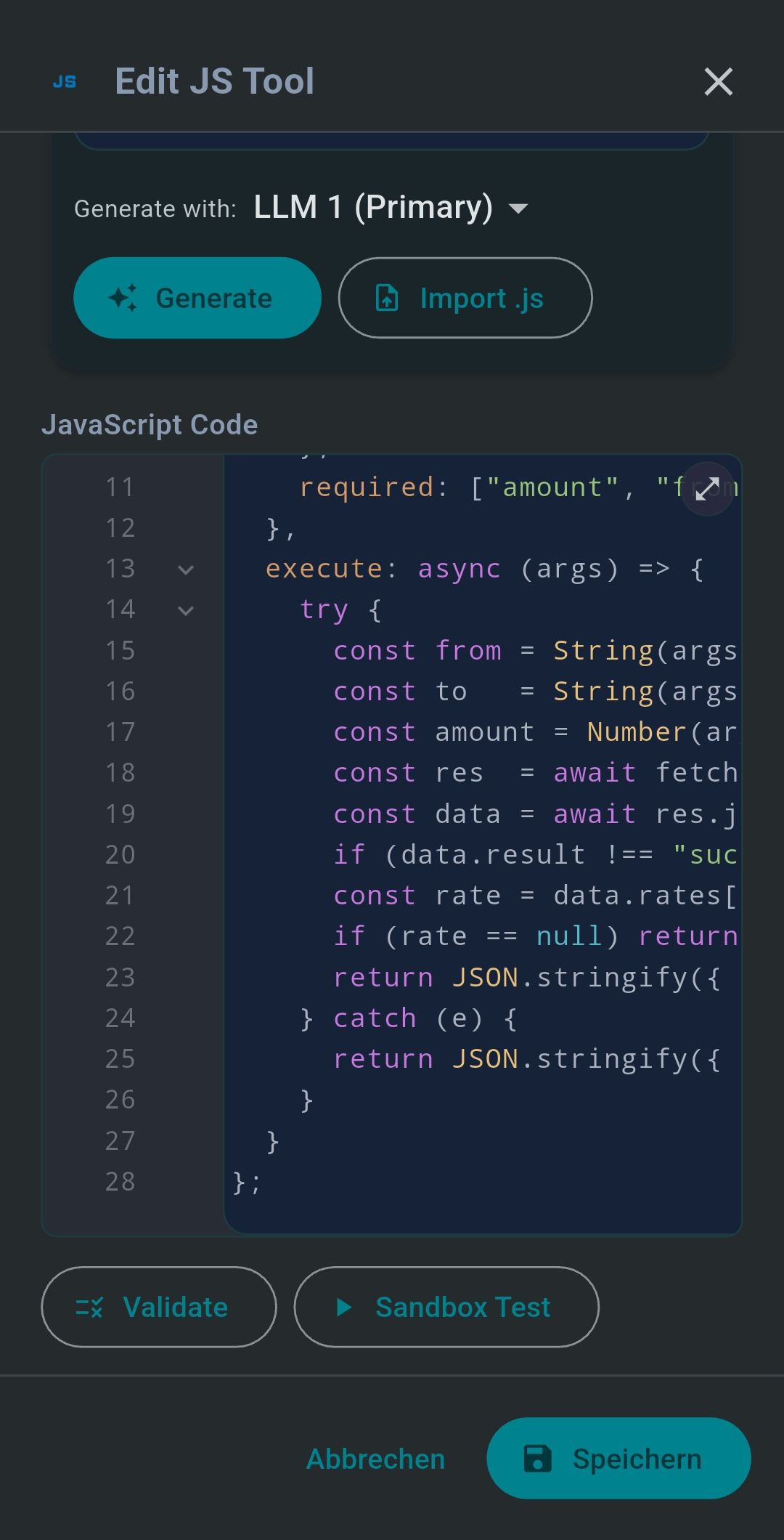 JS Tool test