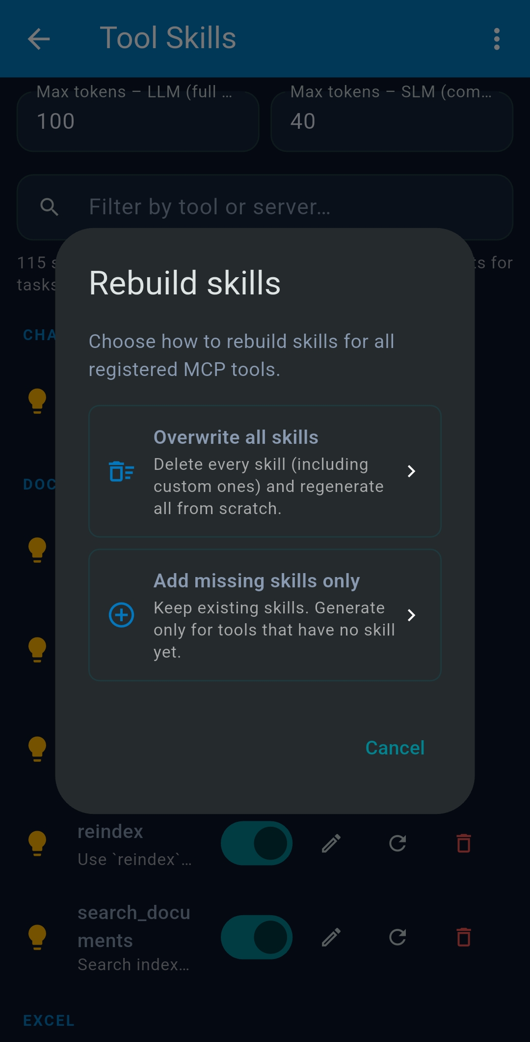 Skill editor